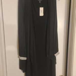 Macy's Black Midi Dress with Silver Accents